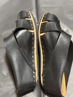 トリッペン　trippen TWIST ブラックレザー　ウッドサンダル　39