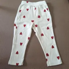 【未着用】シシュノン ハート柄 ロングパンツ 90cm