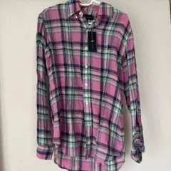 Ralph Lauren リネンの　チェックシャツ XS ラルフローレン