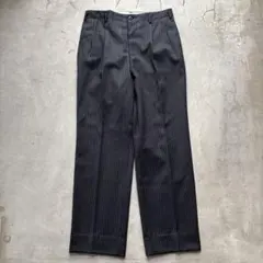 70s vintage wool stripe slacks 2 tuck