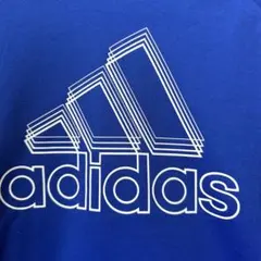 adidas 青 スウェット　ロゴ入　160 裏起毛　トレーナー