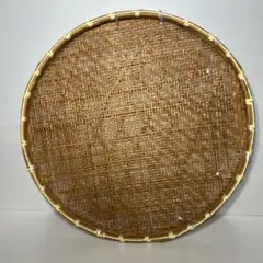 4F昭和レトロ ヴィンテージ 金網ざる 片口ザル バスケット 古道具