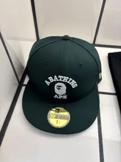 A BATHING APE 59FIFTY キャップ ダークグリーン