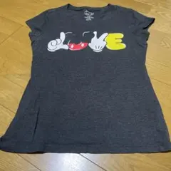 ヴィンテージ　Disney LOVE Tシャツ Mサイズ ダークグレーのサムネイル