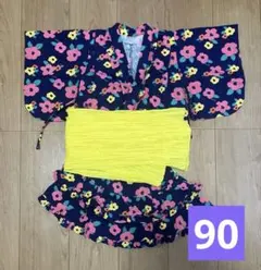 ベビー　子ども　浴衣　セパレート　90 futafuta 帯　セット