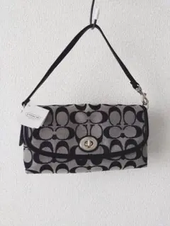【新品・未使用】COACH ブラック グレー ハンドバッグ