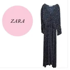 【ザラ】ZARA♡ロングワンピース♡フェミニン♡前2スリット【S】花柄♡総柄