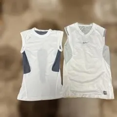 adidas &NIKEノースリーブ トップス S ホワイト