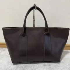 ✨美品✨マーガレットハウエル トートバッグ オールレザー ダークブラウンのサムネイル