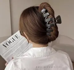 【5】バンスクリップ シンプル ヘアクリップ 2個