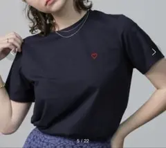 SALOON(サルーン)ワンポイントハート刺繍Ｔシャツのサムネイル