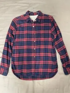 無印良品　フランネルシャツ　レディース　赤チェック　Mサイズ