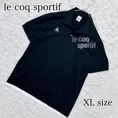 ✨美品✨　ルコック ドライポロシャツ XL 黒 ロゴ ブラック　ロゴ　ストレッチのサムネイル