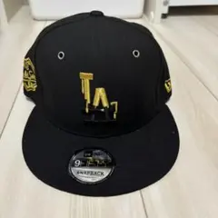 未使用　New Era LA ドジャース　キャップ ブラック　スナップバック　黒