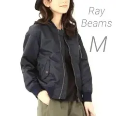 美品✨RBS MA-1ミリタリージャケット　ブルゾン　アウター　ネイビー　リボン