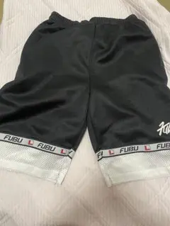 FUBU ハーフパンツ ブラック ホワイト ロゴテープのサムネイル
