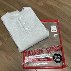 ヘルスニット　ヘンリーネック　スウェット