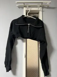 Ray BEAMSクロップドスウェット ブラック