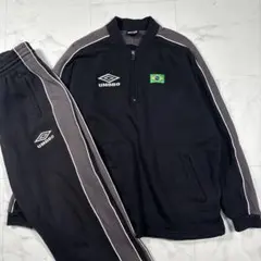 希少 UMBRO アンブロ ブラジル国旗ワッペン スウェット セットアップ