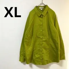 Coldwater Creek ライムグリーン シャツ XL