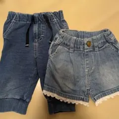 ベビー デニムパンツ2点セット90