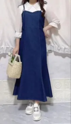 しまむら Coco mir..×Coco ワンピース デニム キャミワンピースのサムネイル