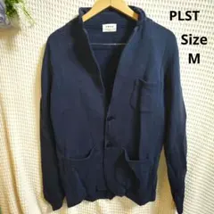 【オシャレ☆PLST】紺色　ジャケット　伸縮性有り　サイズM