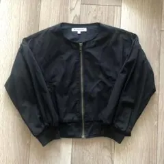 〈GLOBAL WORK 〉キッズブルゾン 黒 L（110〜120㎝）