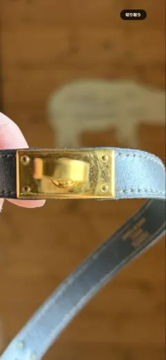 極美品！ エルメス ブレスレット ビンテージ ブラック ゴールド 24A 