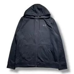 F1453　【即購入OK】UNDER ARMOUR　ジップパーカー　L　ブラック