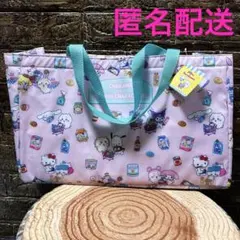 ちいかわ×サンリオキャラクターズ　レジかごバック　保冷バッグ　ピンク