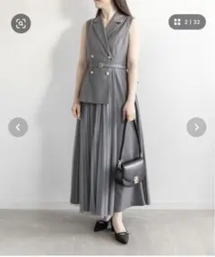 RANDA ノースリーブロングワンピース RANDAノースリーブ ロングワンピース