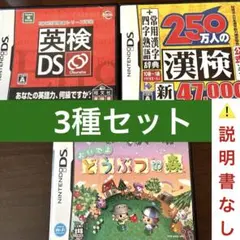 【家族みんなで】DSソフト3本セット★おいでよ どうぶつの森・英検・漢検