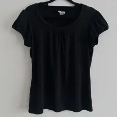 美品✨WORTHINGTON 【M】ブラック フリル袖 Tシャツ