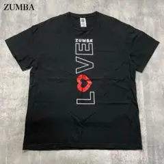 ズンバ【XL】半袖Tシャツ 縦ロゴプリント ハートモチーフ ビッグシルエット