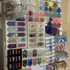 レジン素材 約80点 大量まとめ売り 着色剤 ラメ ビーズ ハンドメイド