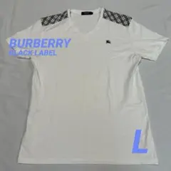 バーバリーブラックレーベル VネックTシャツ ホワイト L