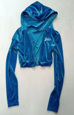 SHEIN 濃い青色のベルベットパーカー。のサムネイル