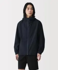 無印良品 透湿撥水フードジャケット ダークネイビー メンズ Lサイズ 未使用のサムネイル
