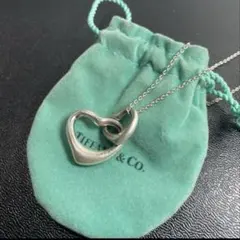 オールドティファニー　ダブルオープンハート　ネックレス　シルバー