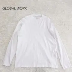 GLOBAL WORK グローバルワーク　長袖　カットソー Tシャツ　白　Lのサムネイル