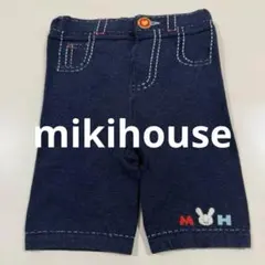 ミキハウス デニム風ハーフパンツ　レギンス 80cm