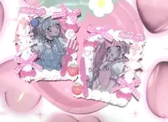 トレカケース 硬質ケース ホイップデコ ピンク B8 いちご リボン フォーク