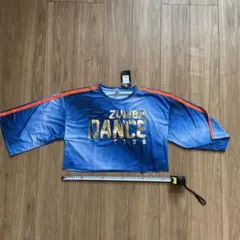 ZUMBA クロップドTシャツ 青オレンジ
