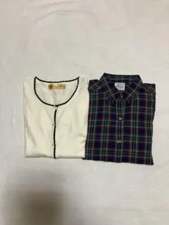 CECIL McBEEカーディガン（M）ユニクロコットンシャツ（S）セット 美品