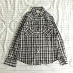 Wrangler×BEAMS PLUS／綿100% ネルシャツ Мサイズ