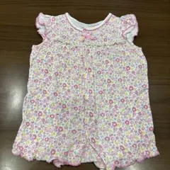 マザウェイズ　花柄ロンパース 65センチ