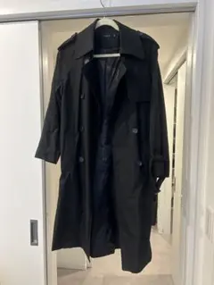 ブラック トレンチコート ロング丈