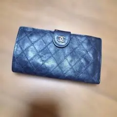 CHANEL ブラック キルティング長財布