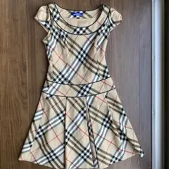 【美品】BURBERRYブルーレーベル　ノバチェック ウールワンピース　38